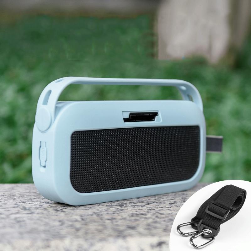 Silicone Protective Case for Bose Soundlink Flex Speaker with Shoulder Strap - Black 6