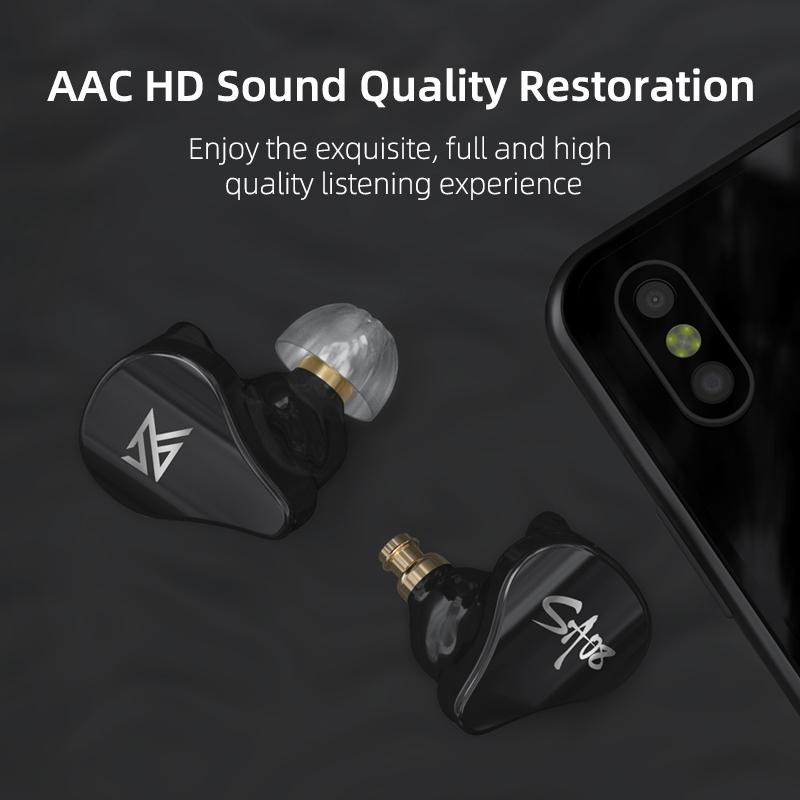Kz Sa08 Wireless 5ba Bluetooth Tws Earphones - Black 7