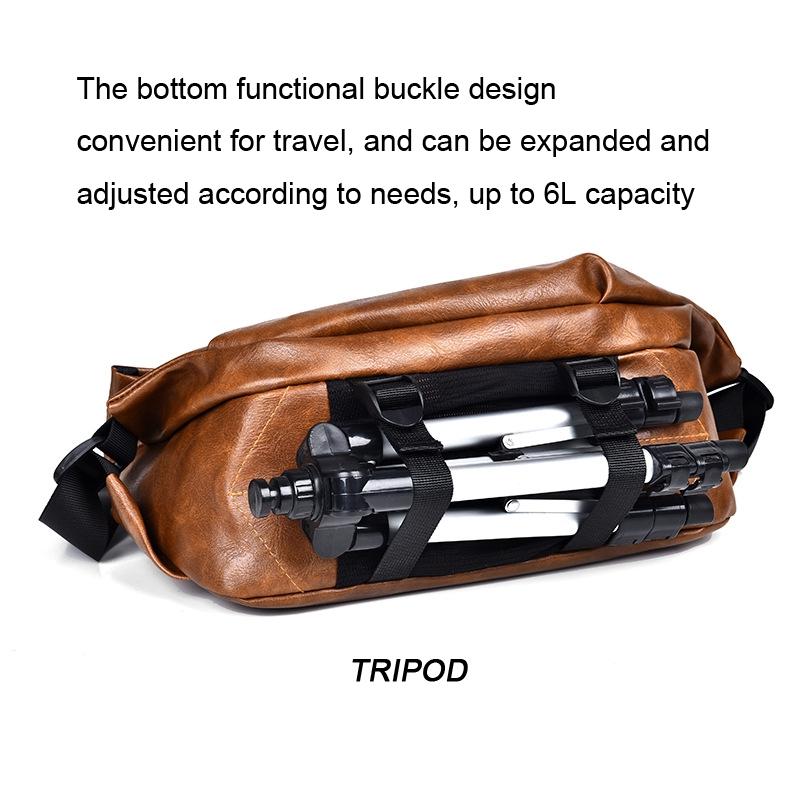 Compact Single Shoulder Crossbody Backpack For Men - Black 7