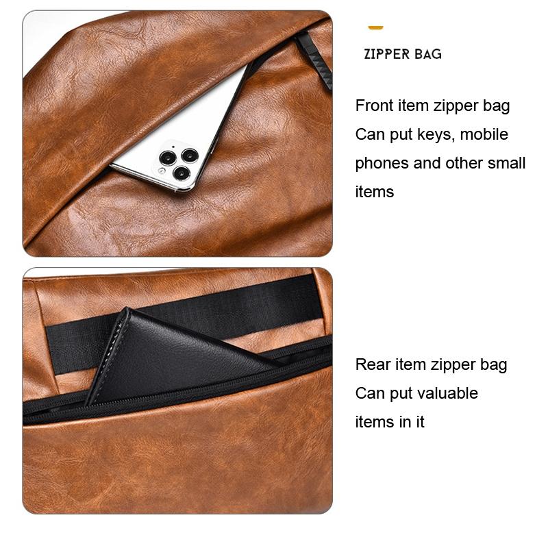 Compact Single Shoulder Crossbody Backpack For Men - Black 9