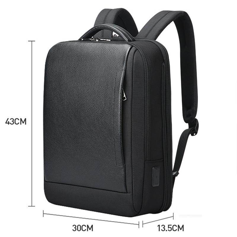 Large Capacity Cowhide Laptop Backpack with Usb & Type-c Port 5