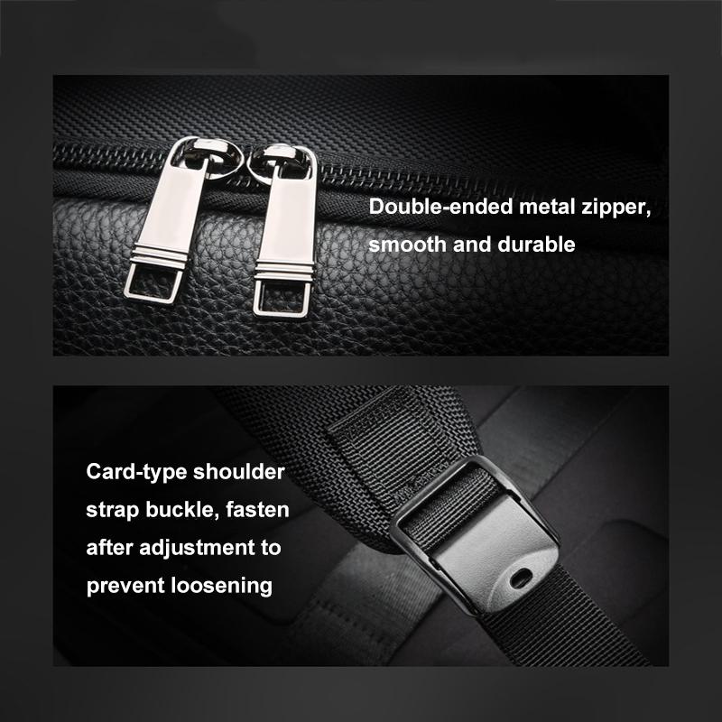 Large Capacity Cowhide Laptop Backpack with Usb & Type-c Port 12