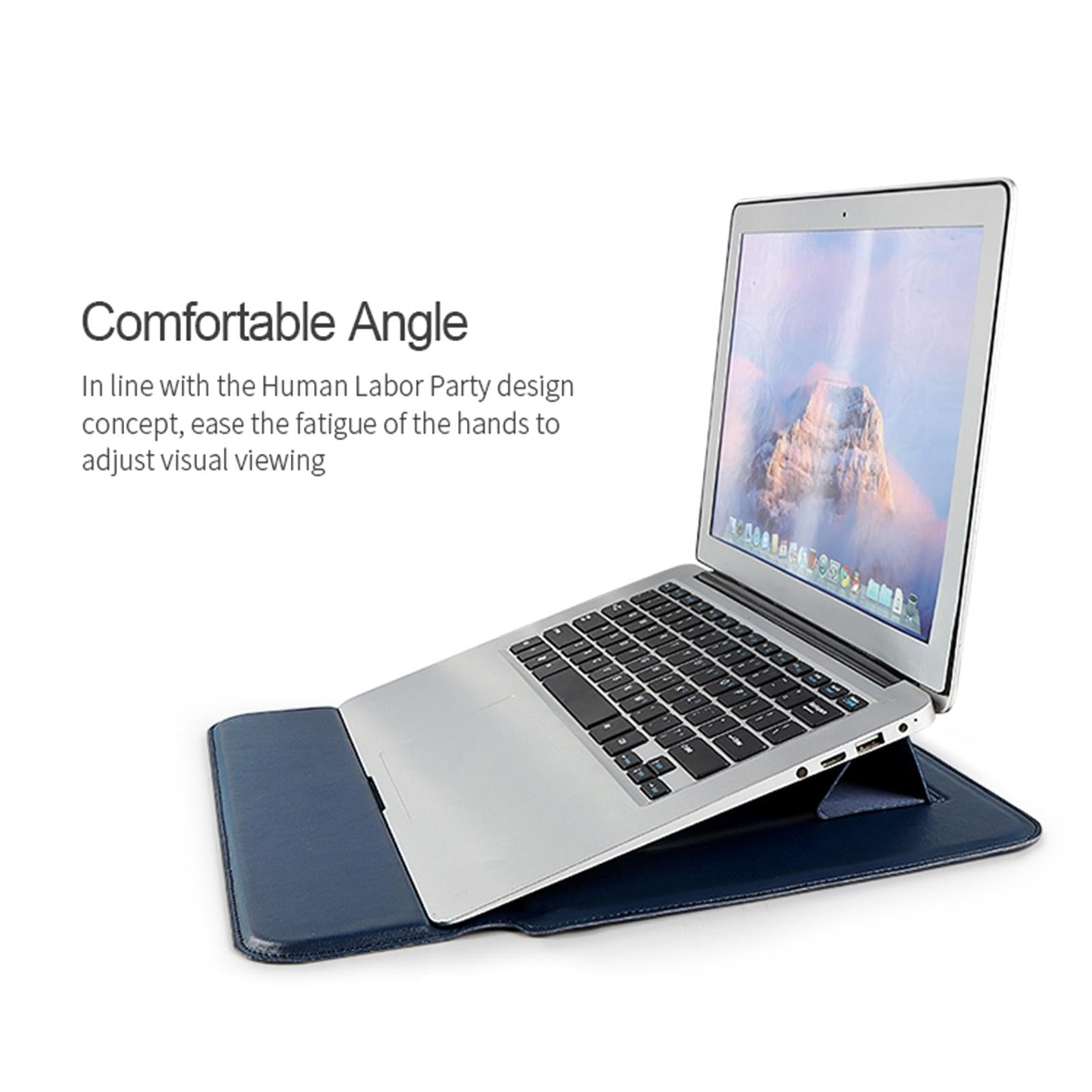 13.3 Inch Multifunctional Notebook Liner Bag in Pu Material - Royal Blue 6