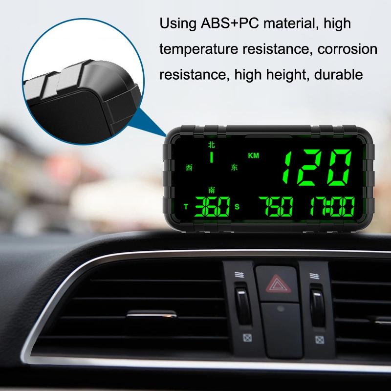 Universal Gps Head Up Display For Cars Speed Mileage Compass Black 4