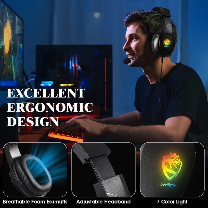 S20 Rgb Gaming Headset With Mic Black 6