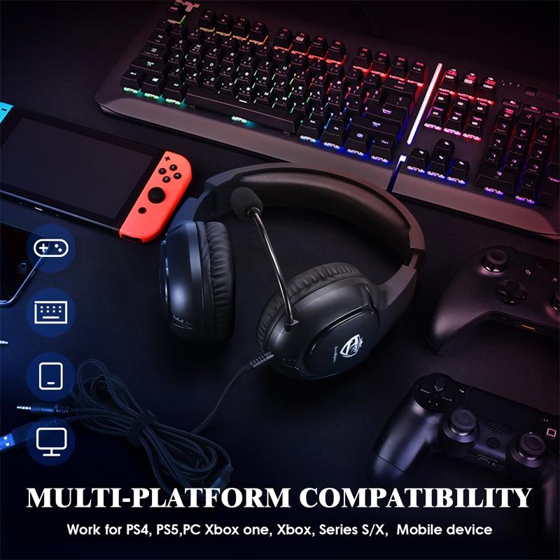 S20 Rgb Gaming Headset With Mic Black 7