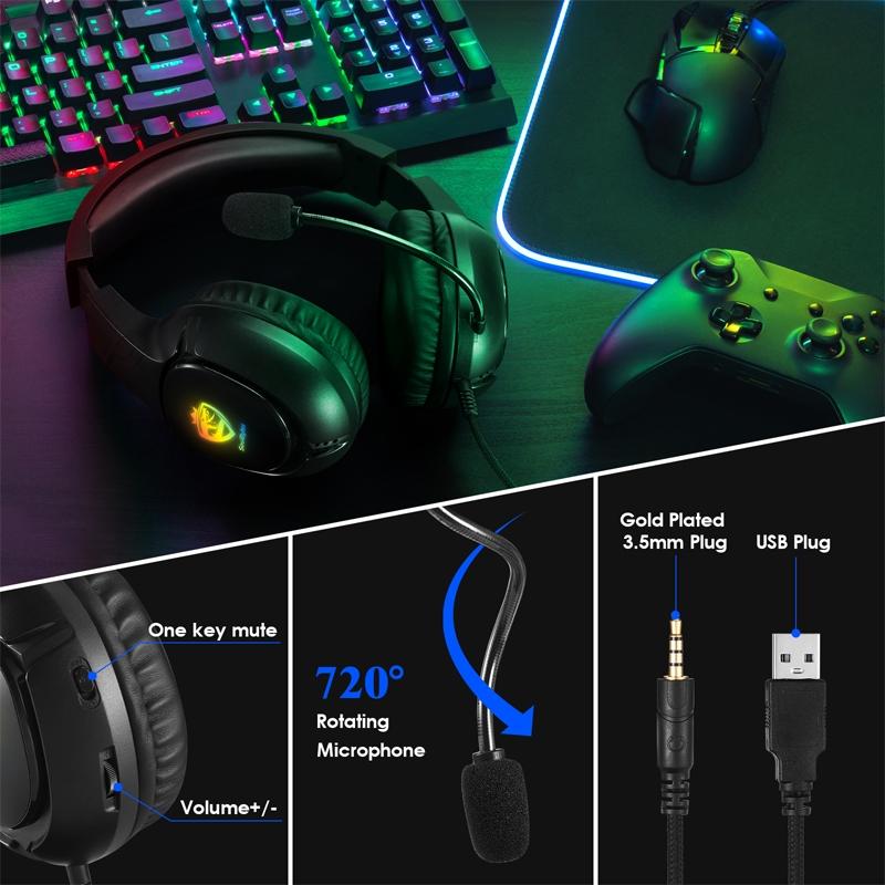 S20 Rgb Gaming Headset With Mic Black 8