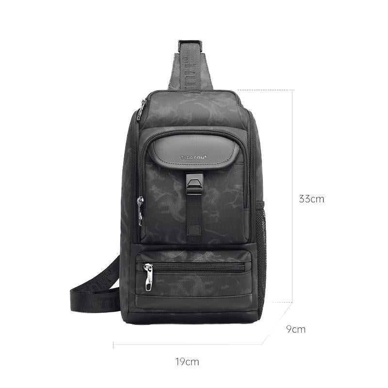 Waterproof Men Sports Chest Bag Black 3