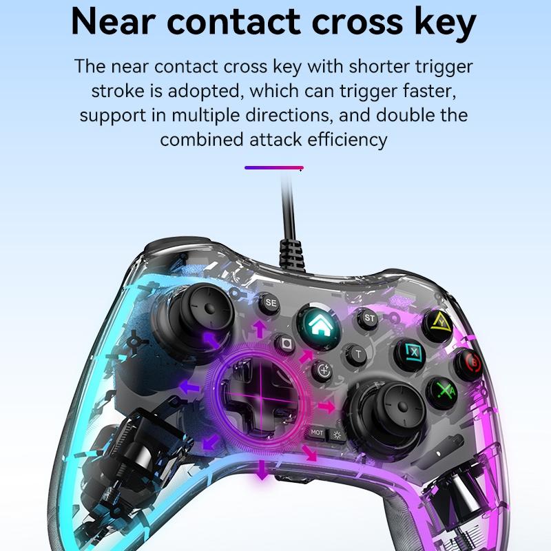Universal Wired Gamepad for Nintendo Switch / Ps / Computer - Compatible with Multiple Devices - Black 4