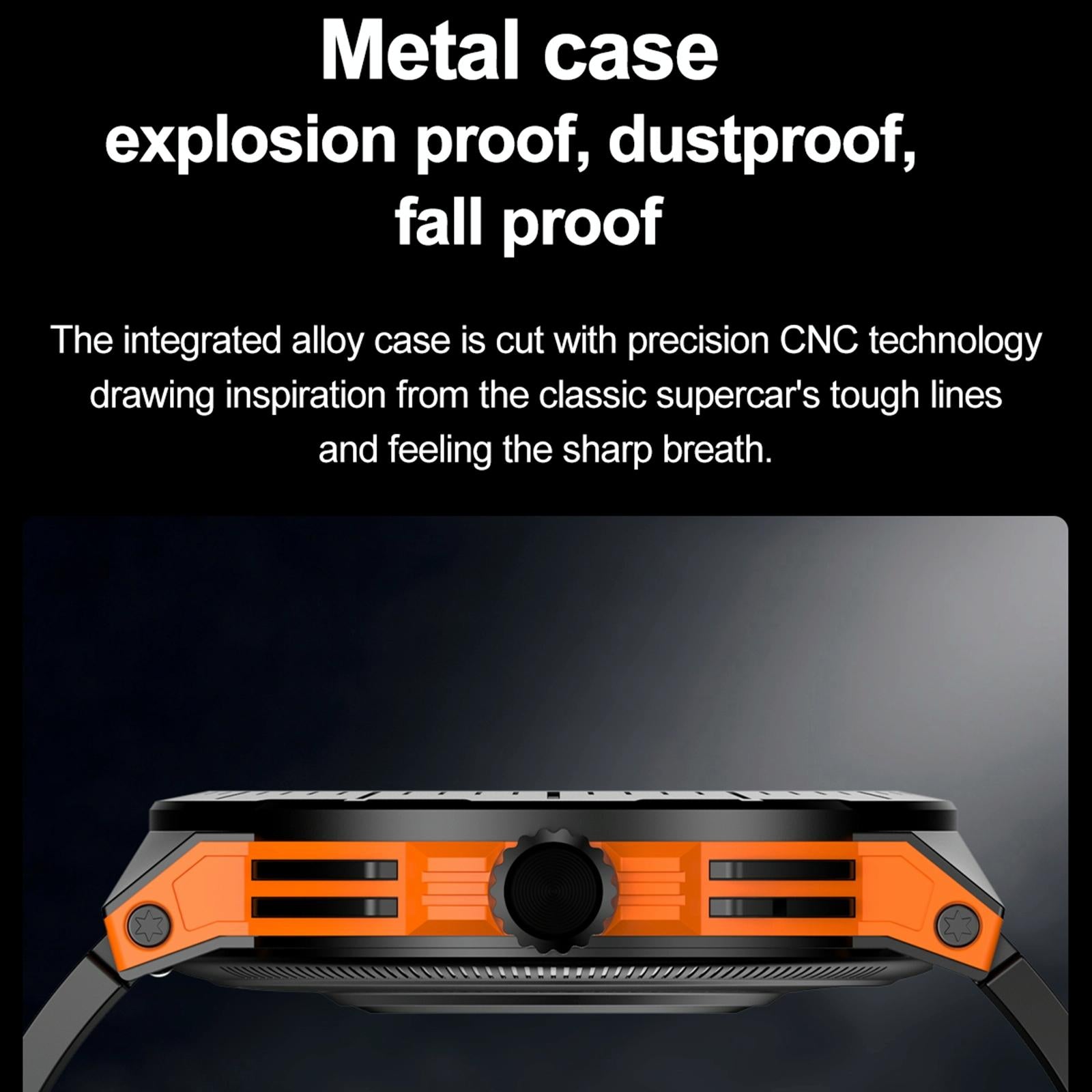 1.43 Inch Bt5.3 Ip68 Sport Smart Watch Support Bluetooth Call / Message Notification / Heart Rate / Blood Pressure Health Monitor - Orange 11