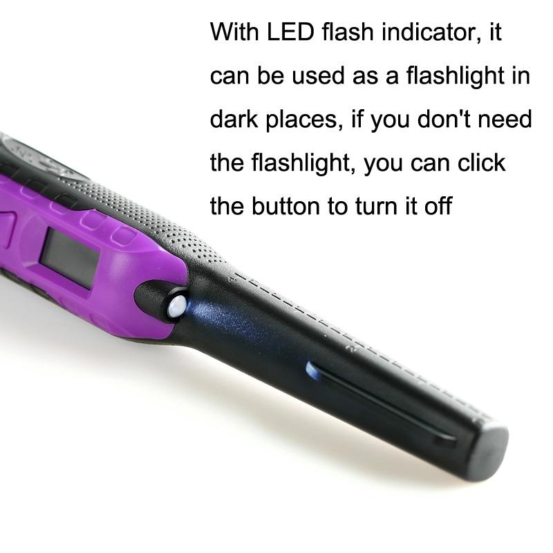 Small Handheld Metal Detector for Outdoor Treasure Hunting - Black Purple 4