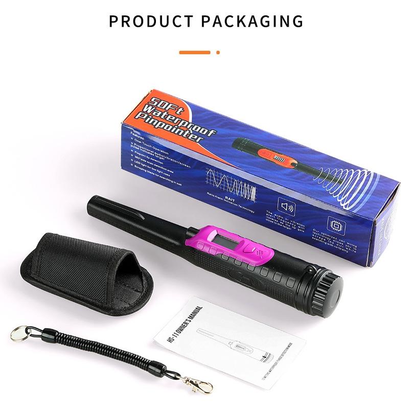 Small Handheld Metal Detector for Outdoor Treasure Hunting - Black Purple 7