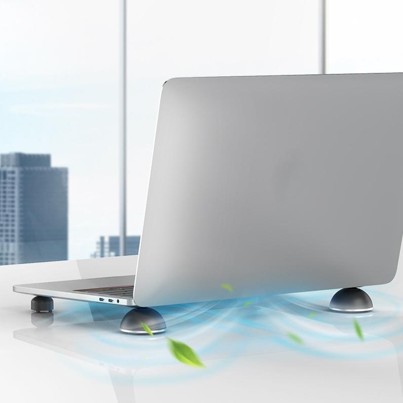 Portable Aluminum Bracket Foot Pad for Macbook - Suohuang - White 5