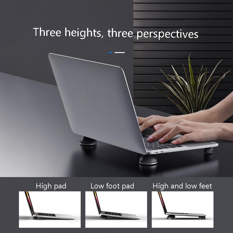 Portable Aluminum Bracket Foot Pad for Macbook - Suohuang - White 9