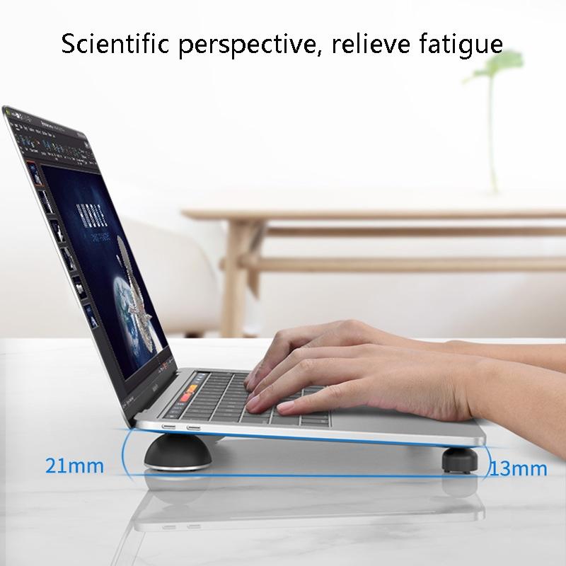 Portable Aluminum Bracket Foot Pad for Macbook - Suohuang - White 11