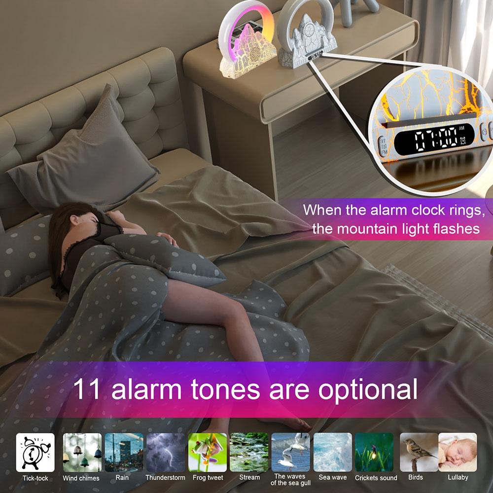 Wireless Charger With Alarm Clock & Bluetooth Speaker - Black 12