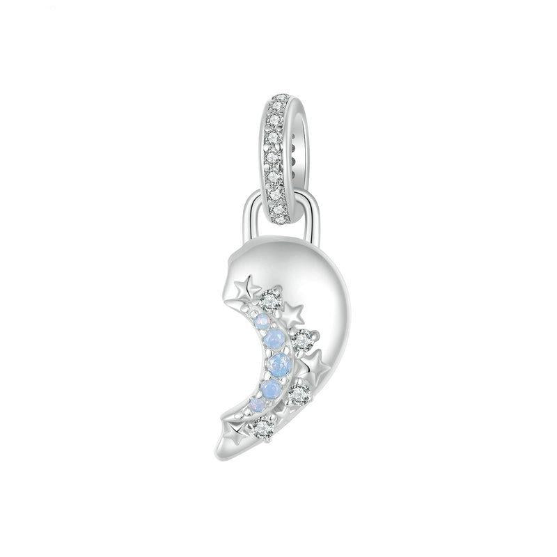 925 Sterling Silver Detachable Sun Moon Heart Pendant 4