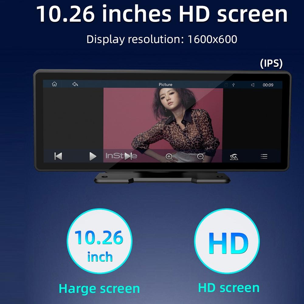 10.26 Inch Car Mp5 Player With Carplay / Android Auto - Portable Black 8