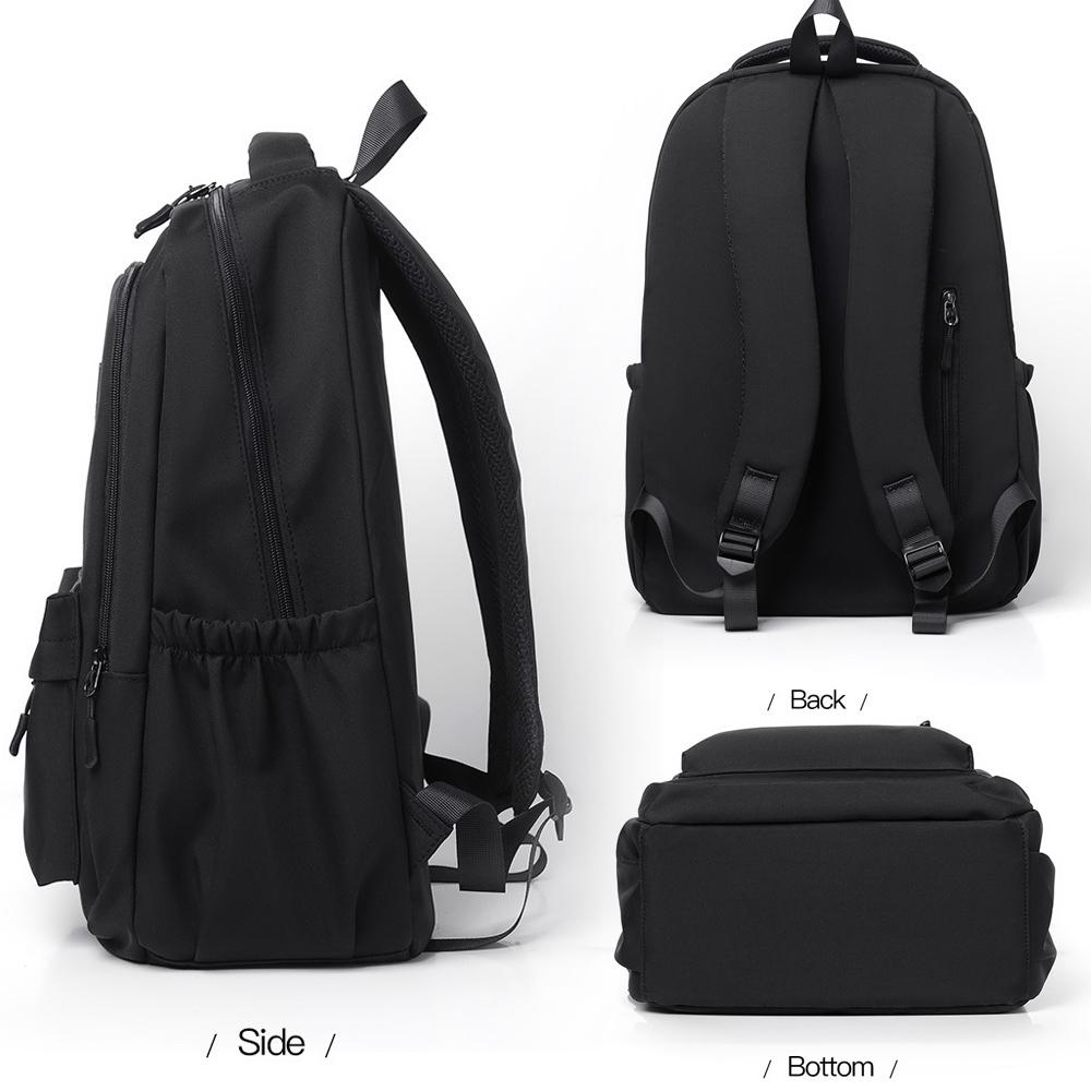 Versatile Solid Backpack For Teens & Adults - Black 4