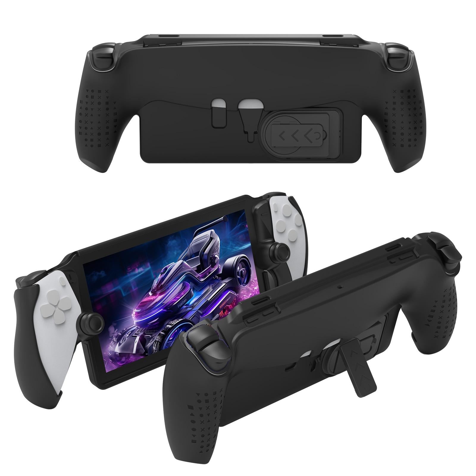 Jys Tpu Protective Case with Stand for Playstation Portal - Handle Design - White
