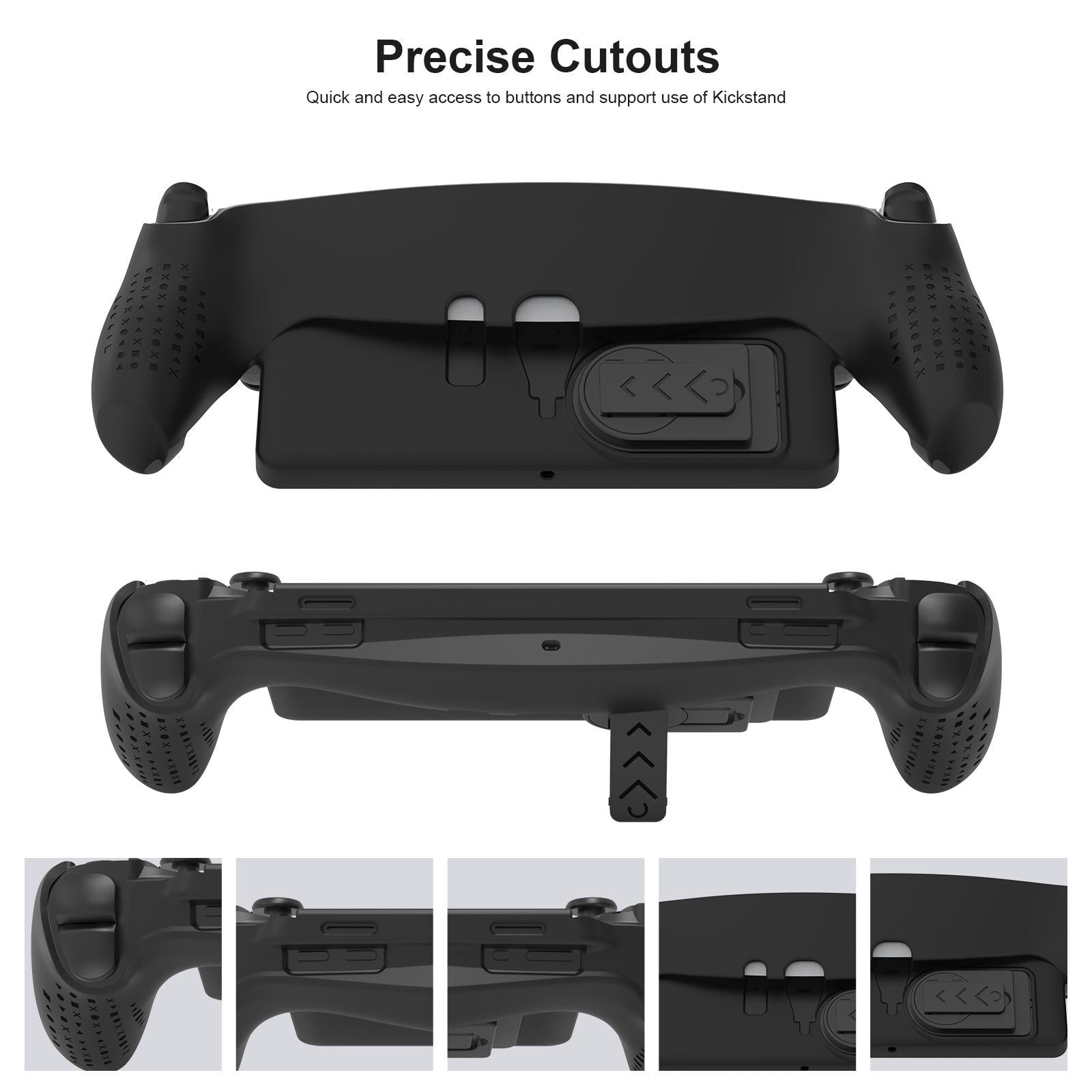 Jys Tpu Protective Case with Stand for Playstation Portal - Handle Design - White 4