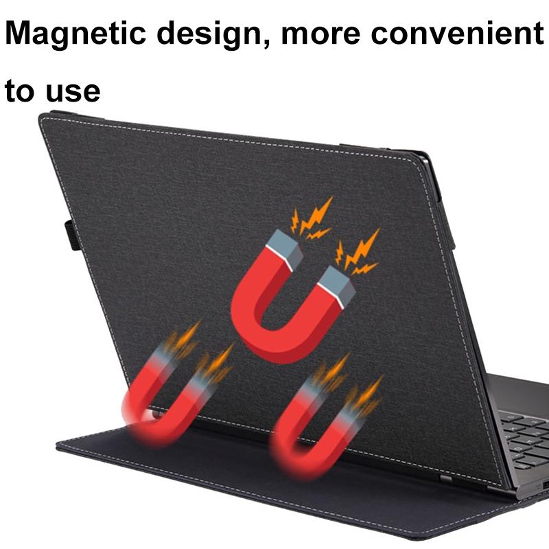 14 Leather Laptop Protective Case - Anti-Fall Design - Black - For Samsung Galaxy Book 3 Pro 3