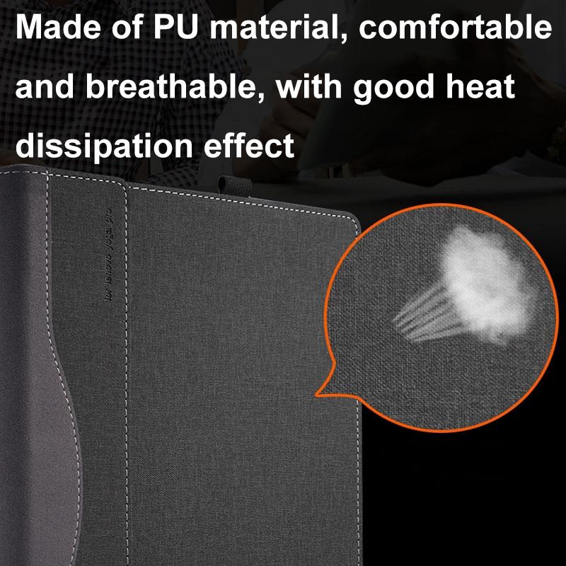 14 Leather Laptop Protective Case - Anti-Fall Design - Black - For Samsung Galaxy Book 3 Pro 6