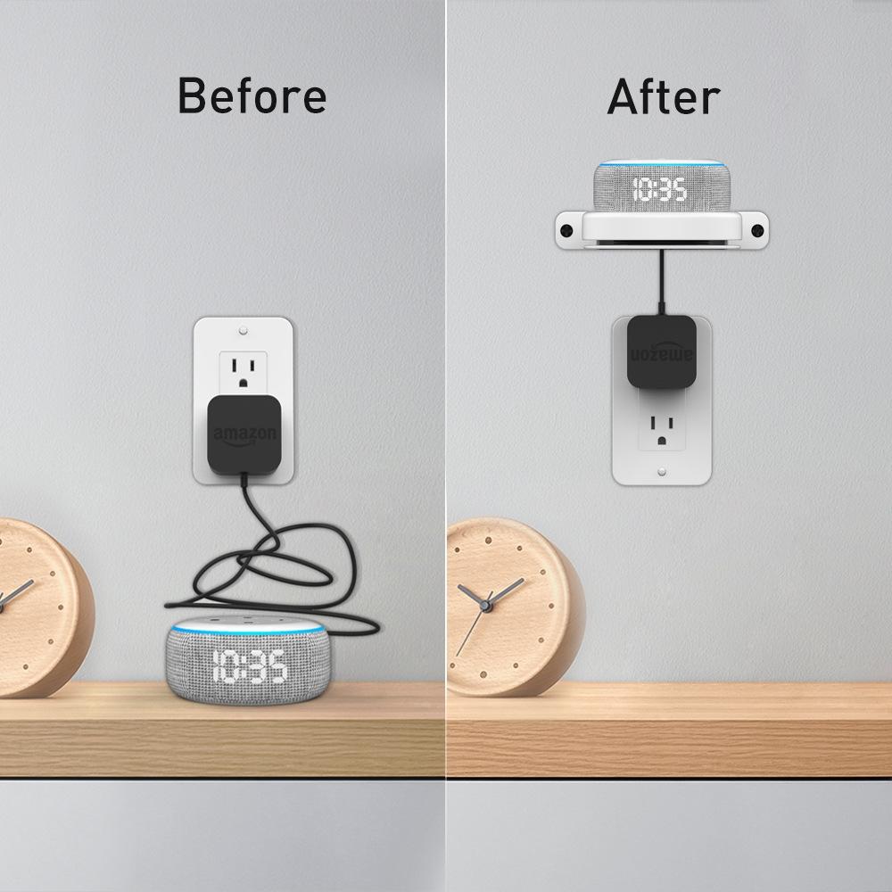 Ahastyle Wall Storage Stand - Compact and Versatile - White - For Amazon Echo Dot 3/4 7