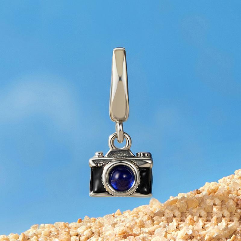 925 Sterling Silver Openable Camera Bead Bracelet 3