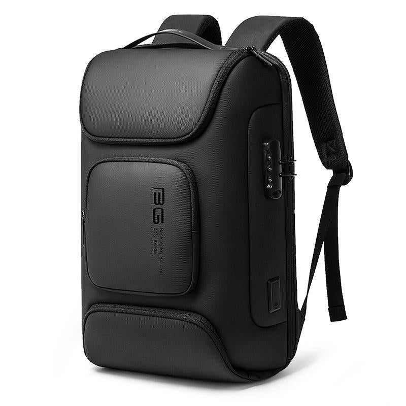 Waterproof Antitheft Men Backpack for 15.6 Laptop - Travel Ready - Black