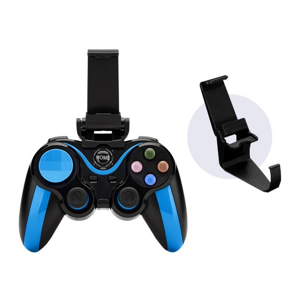 Wireless Bluetooth Game Handle for Android / Ios Phones with Holder - Blue / Black 3