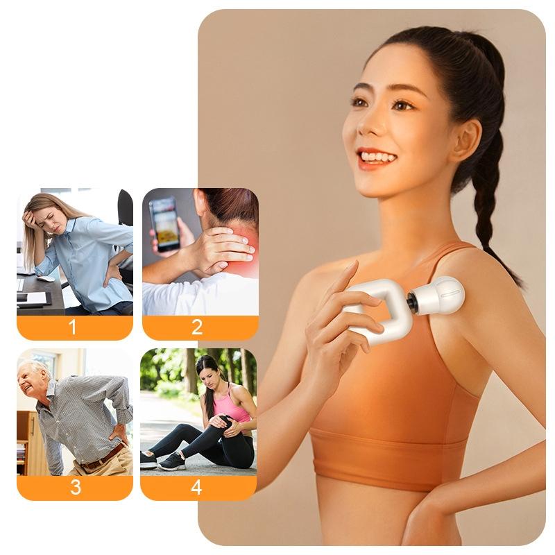 Portable Wireless Fascia Gun For Muscle Relaxation - White 6