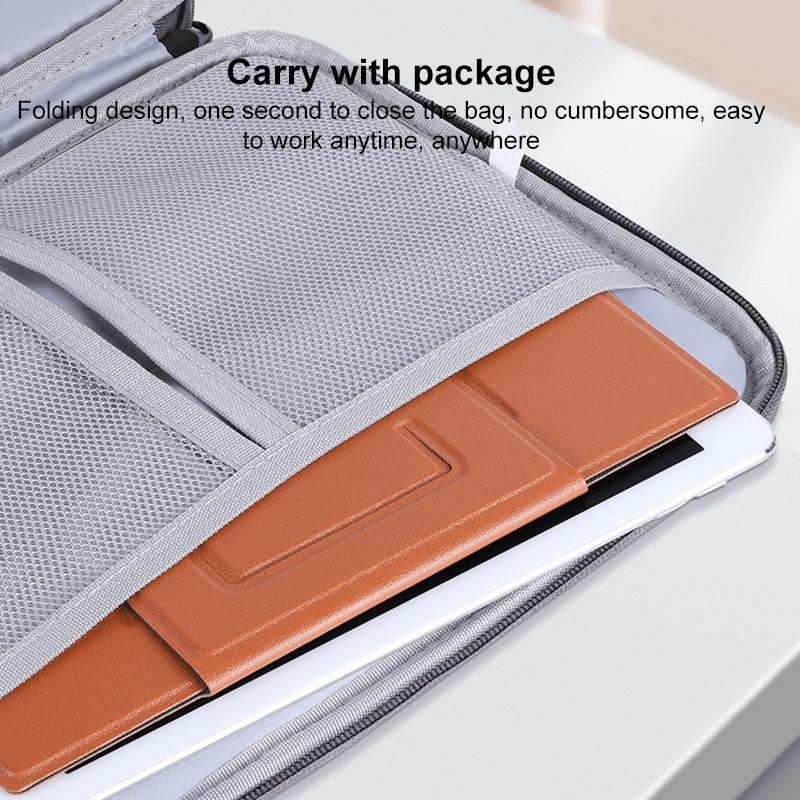 Foldable Magnetic Leather Tablet / Laptop Holder - Black 5
