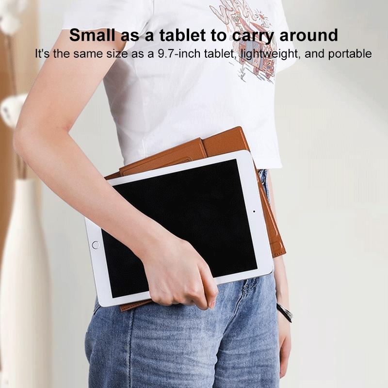 Foldable Magnetic Leather Tablet / Laptop Holder - Black 7