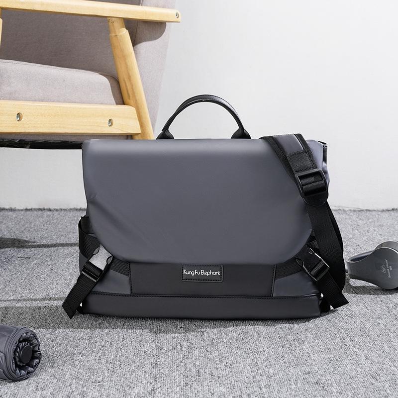 Waterproof Oxford Messenger Bag For Men - Black 3
