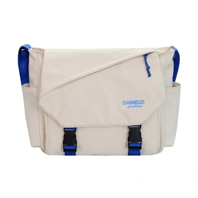 Large Capacity Canvas Crossbody Bag For Students And Casual Use - Dark Blue 12