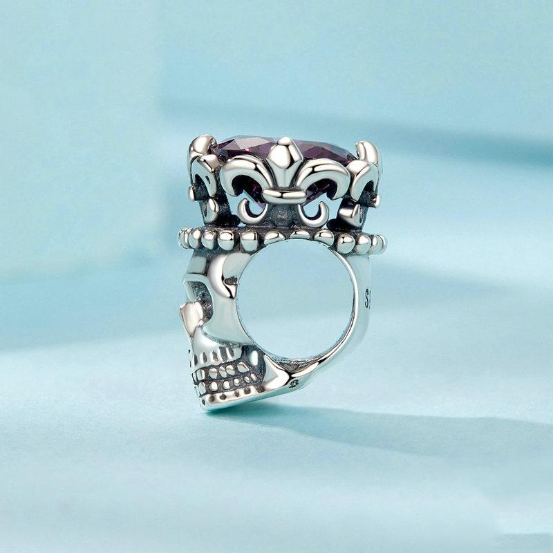925 Sterling Silver Halloween Skull Beads 5