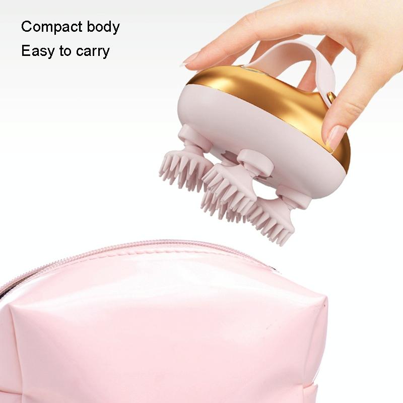 Wireless Smart Head Massager Kneading - Gold 6
