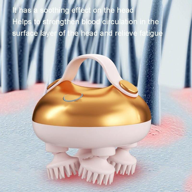 Wireless Smart Head Massager Kneading - Gold 7