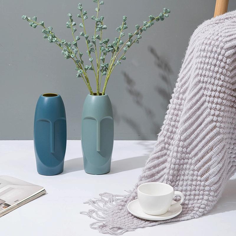 Thickened Pe Vase for Dried Flower Arrangements - Durable Drop-proof and Crack-proof - Light Green 7