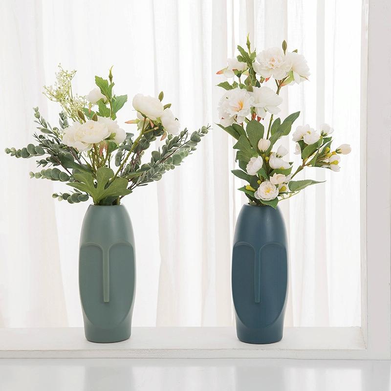 Thickened Pe Vase for Dried Flower Arrangements - Durable Drop-proof and Crack-proof - Light Green 8
