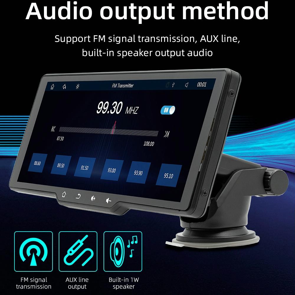 9.38 Inch Car Mp5 Player With Carplay / Android Auto - Portable Black 8