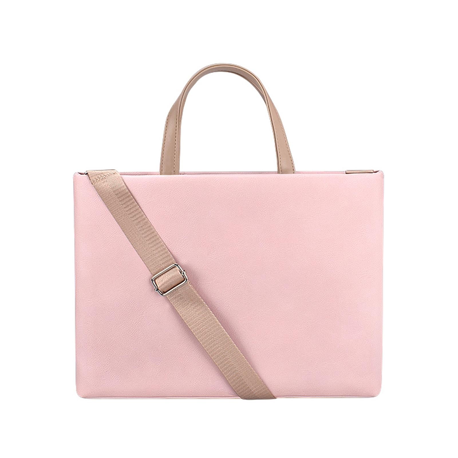 13.3 Inch Lightweight Laptop Bag with Detachable Strap - Pink