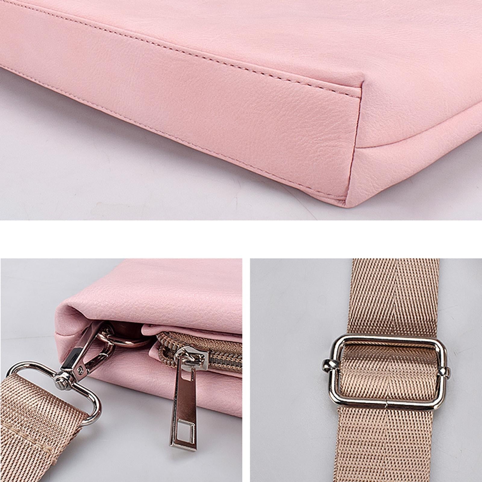 13.3 Inch Lightweight Laptop Bag with Detachable Strap - Pink 6
