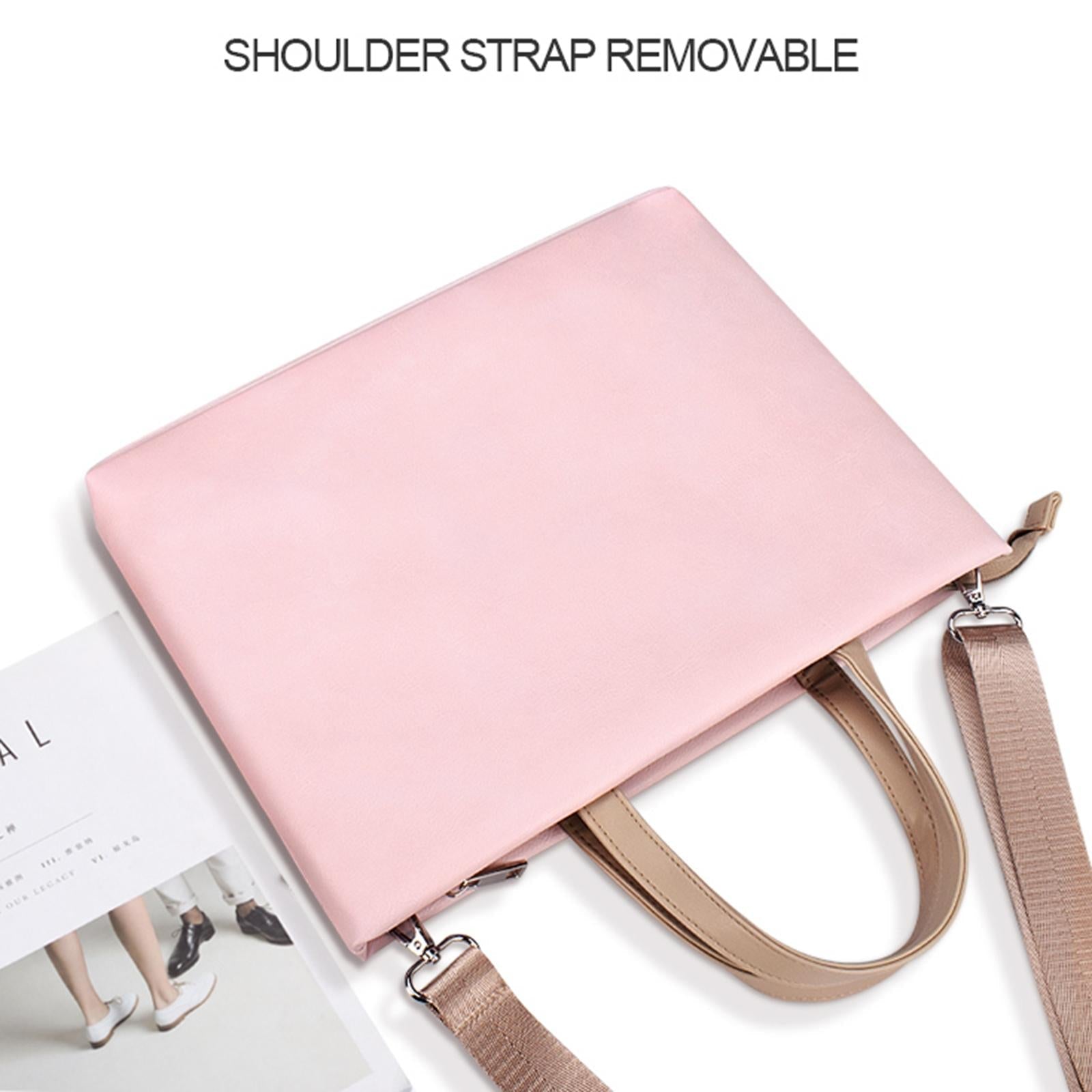 13.3 Inch Lightweight Laptop Bag with Detachable Strap - Pink 7