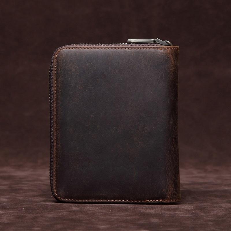 Dark Coffee Leather Passport / Card Holder - Rfid-protected 4