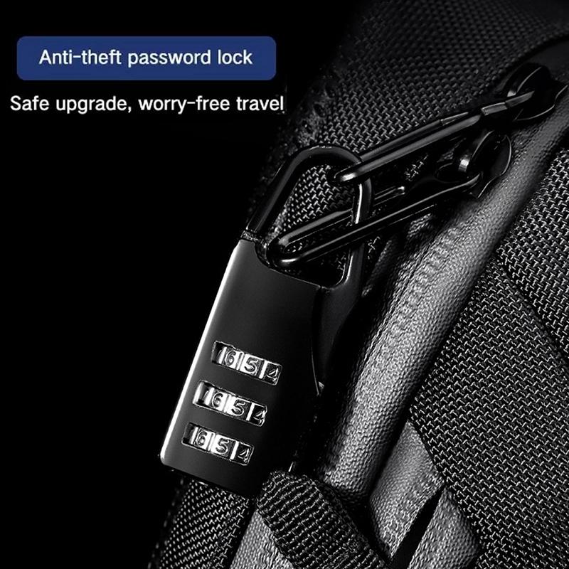 Waterproof Men Business Chest Bag With Usb Charging Port Anti Theft Shoulder Messenger Bag - Dark Blue 15