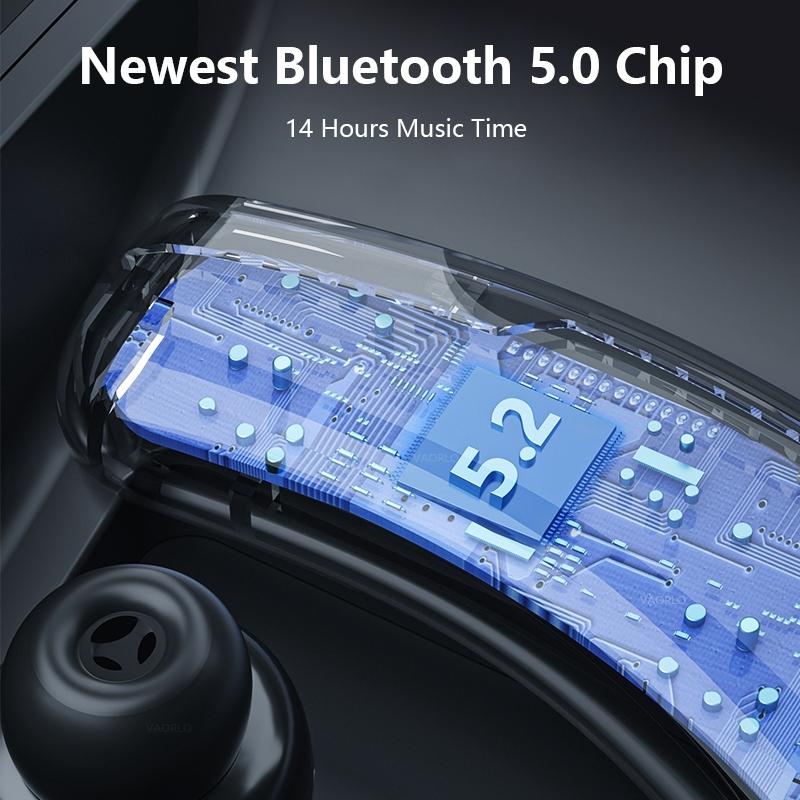 V9s Wireless Earphones with Noise Cancellation and Led Display - Black Single Ear 5