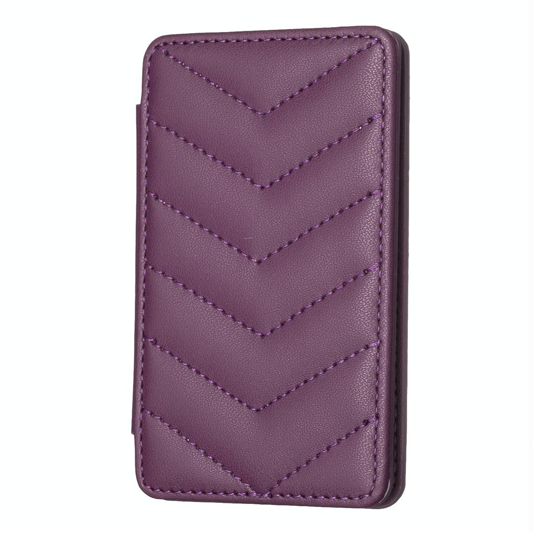 Wave Pattern Card Bag Back Sticker For Mobile Phones - Dark Purple