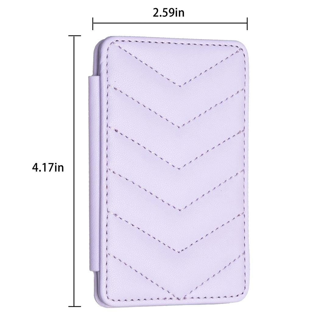 Wave Pattern Card Bag Back Sticker For Mobile Phones - Dark Purple 9